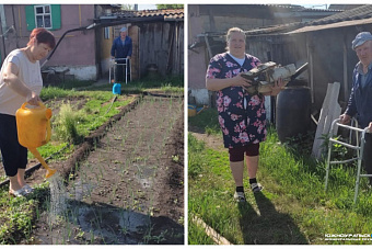 Пара работников социальной защиты Увельского района помогала ветерану ВОВ все лето в огороде