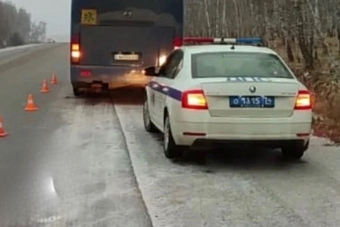 На южноуральской трассе застрял автобус с детьми